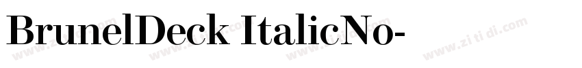 BrunelDeck ItalicNo字体转换
